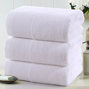 Luxury 100% Super Absorbent Cotton Bathroom Towels - White (Large)