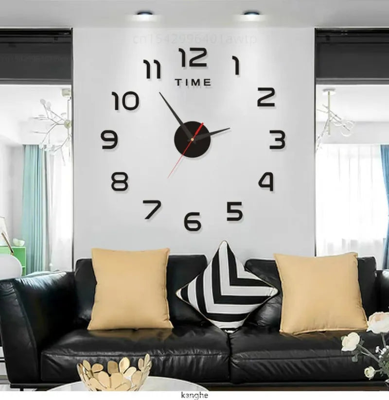 Giant 3D Stylish Frameless Wall Clock