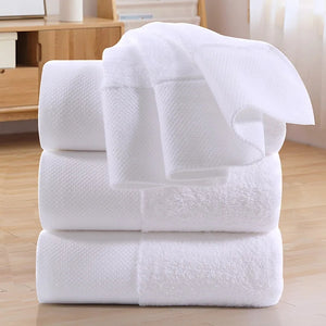 Luxury 100% Super Absorbent Cotton Bathroom Towels - White (Large)