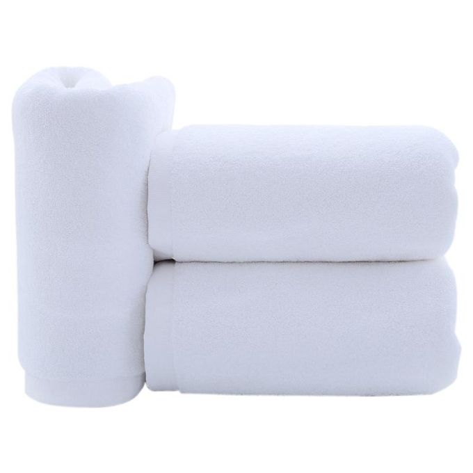 Luxury 100% Super Absorbent Cotton Bathroom Towels - White (Large)