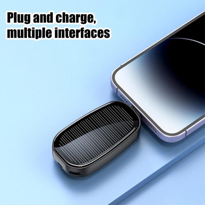 Solar Rechargeable Keychain Power Bank