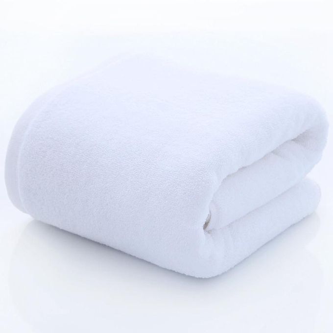 Luxury 100% Super Absorbent Cotton Bathroom Towels - White (Large)