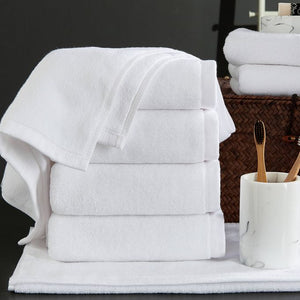 Luxury 100% Super Absorbent Cotton Bathroom Towels - White (Large)