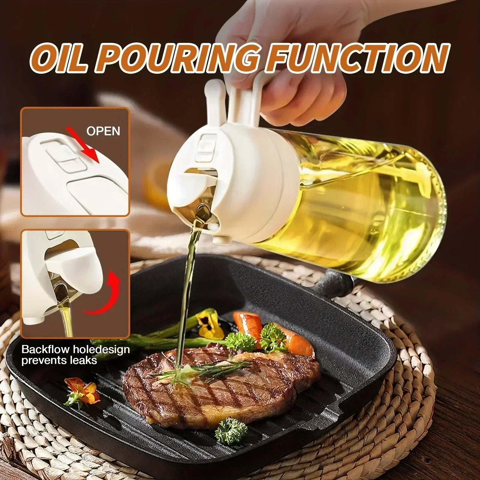 2 in 1 Refillable Oil Dispenser