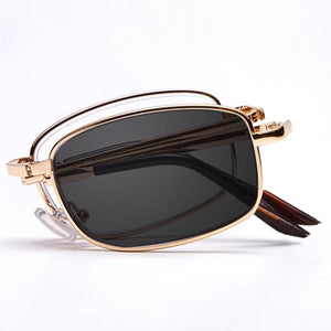 Golden Foldable Reading Glasses with Anti-fatigue Blue Light Protection