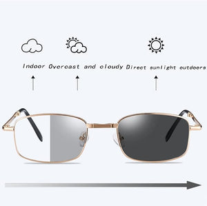 Golden Foldable Reading Glasses with Anti-fatigue Blue Light Protection
