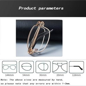 Golden Foldable Reading Glasses with Anti-fatigue Blue Light Protection