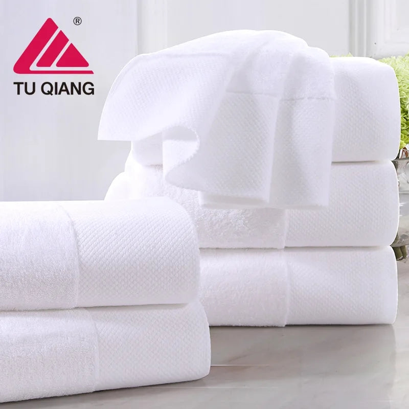 Luxury 100% Super Absorbent Cotton Bathroom Towels - White (Large)