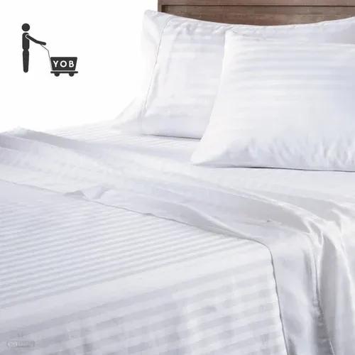 100% American Premium Cotton Bedsheet + 4 Pillowcases - 7 x 7 Grand King Size