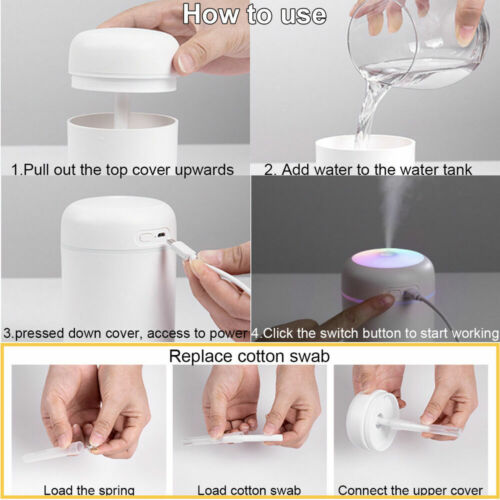 H20 Portable & Colorful Light USB Humidifier