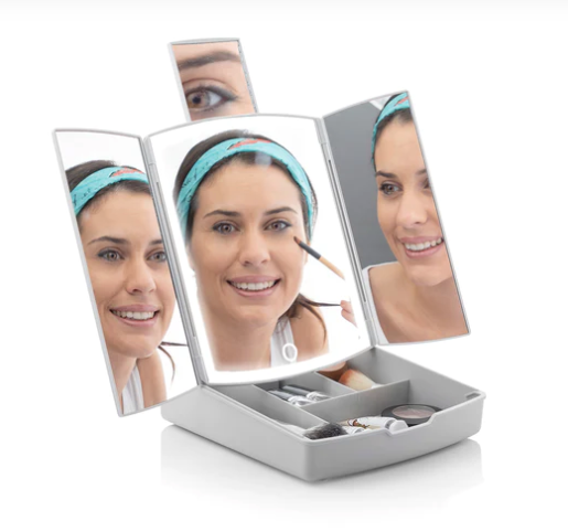 4-In-1 LED Light Mirror Make-up Organiser