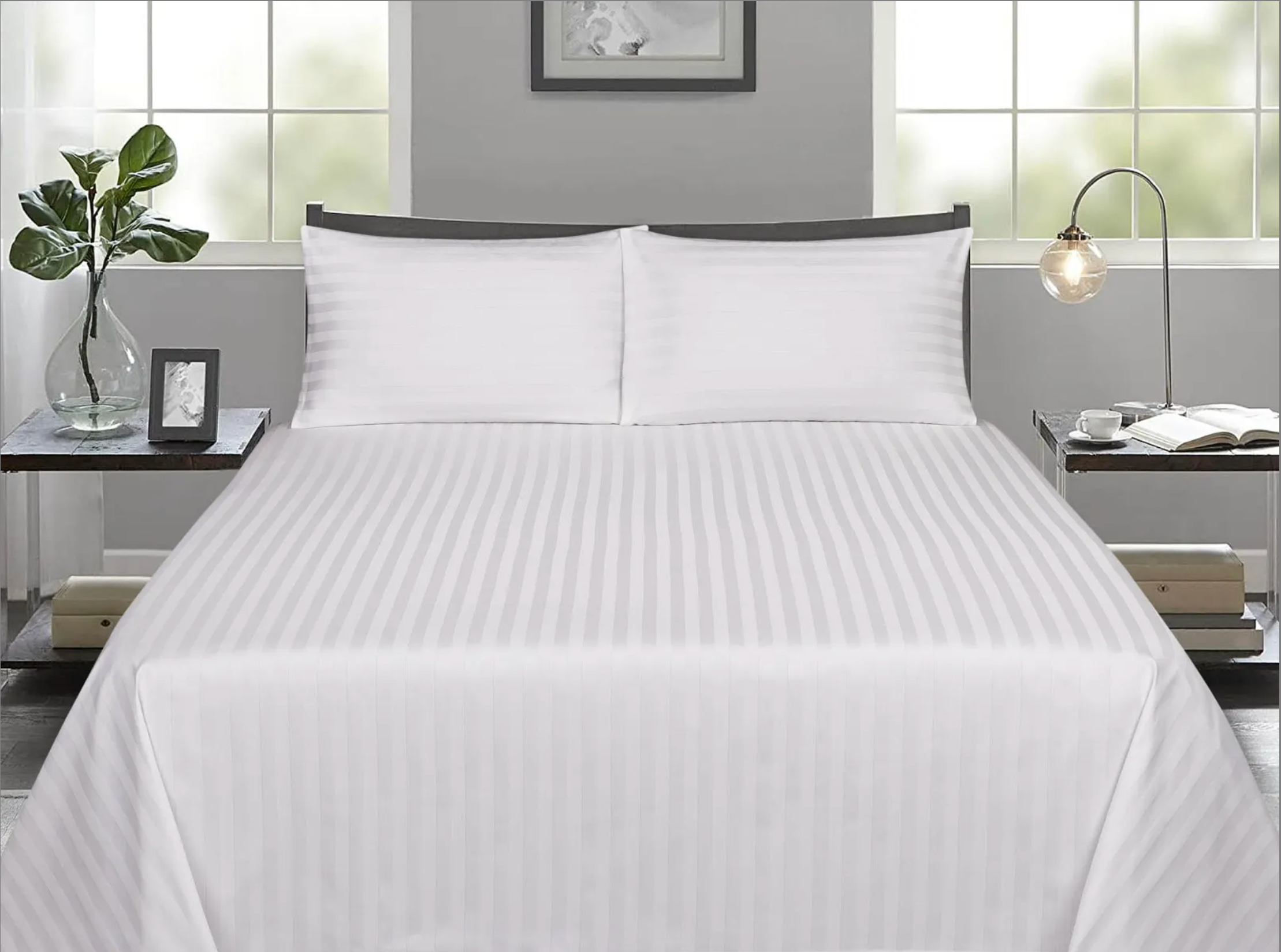 100% American Premium Cotton Bedsheet with 4 Pillowcases