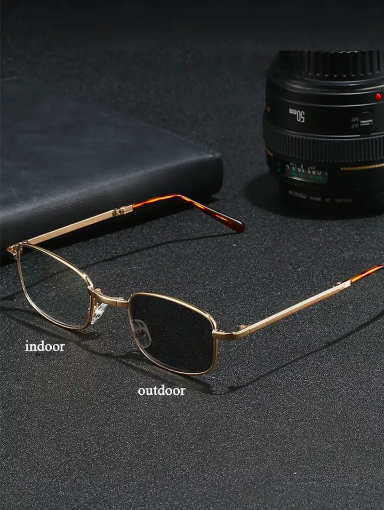 Golden Foldable Reading Glasses with Anti-fatigue Blue Light Protection