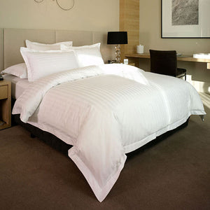 Premium Cotton Duvet for 7 x 7 Grand King Size (Excluding Bedsheet) - White Stripe