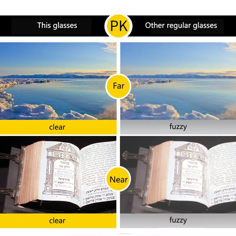 Golden Foldable Reading Glasses with Anti-fatigue Blue Light Protection