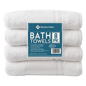 Member's Mark Luxury Bath Towels - White