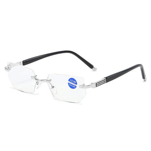 Original Diamond Cut Rimless Anti Blue Light Presbyopic Prescription Glasses