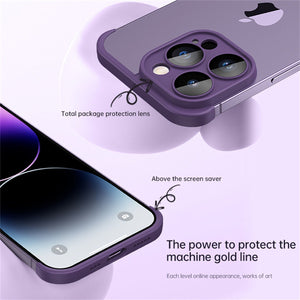 Frameless iPhone Bumper Case with Camera Lens Protector