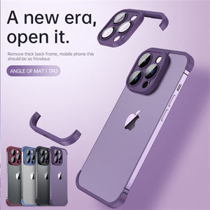 Frameless iPhone Bumper Case with Camera Lens Protector